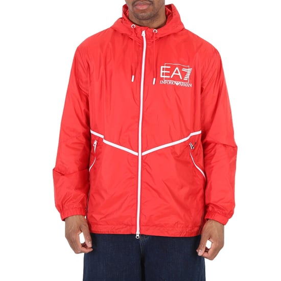 Chaqueta Con Capucha Roja Con Logotipo Llamativo De Ea7 - Image 4