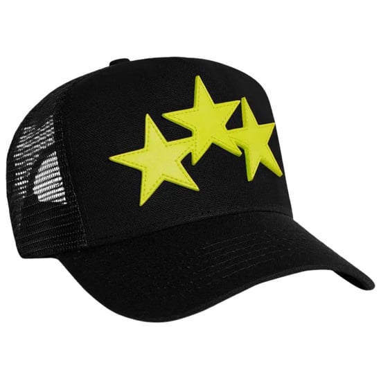 Gorra De Camionero Amiri Three Star Color Negro Y Lima - Image 2