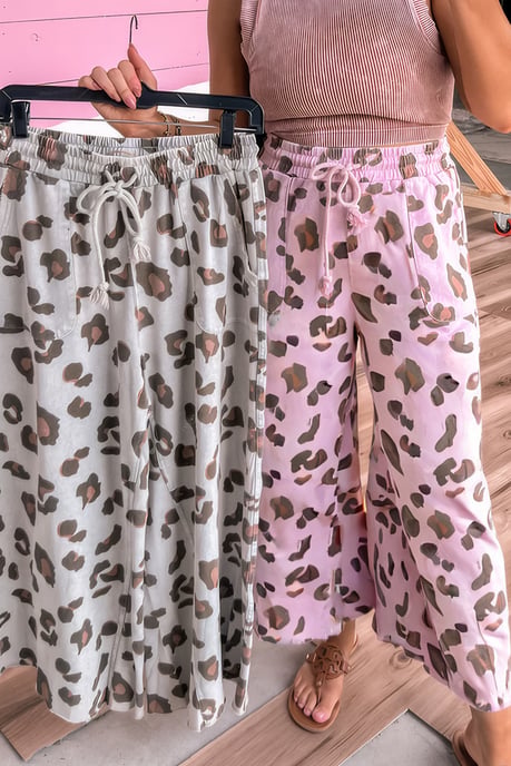 Pantalones de Pierna Ancha con Estampado de Leopardo - Image 2