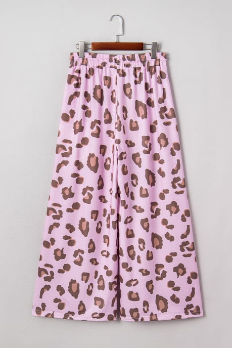 Pantalones de Pierna Ancha con Estampado de Leopardo - Image 5