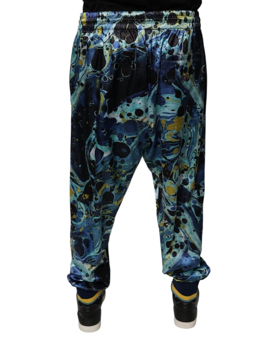 Pantalones de Estampado de Mármol Abstracto - Image 4