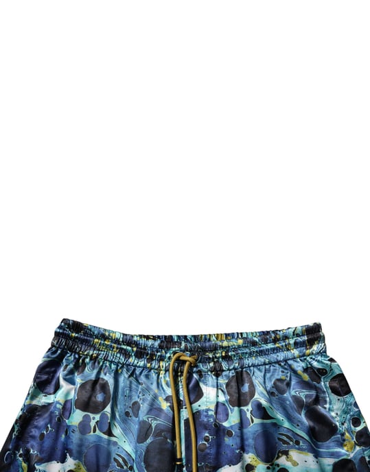 Pantalones de Estampado de Mármol Abstracto - Image 5