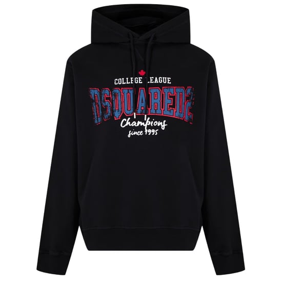 Sudadera Negra Con Capucha Y Logo De La College League De Dsquared2 - Image 1