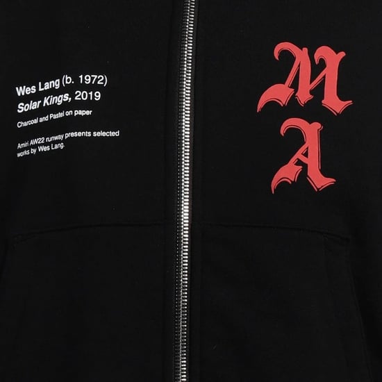 Sudadera Con Capucha Solar Kings De Amiri Wes Lang, Color Negro - Image 4