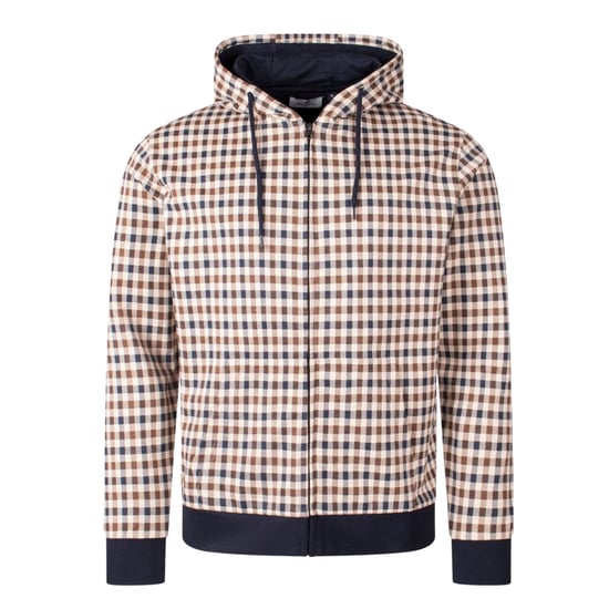 Sudadera Con Capucha Y Cremallera Completa Aquascutum Active Iconic Club Check - Image 1