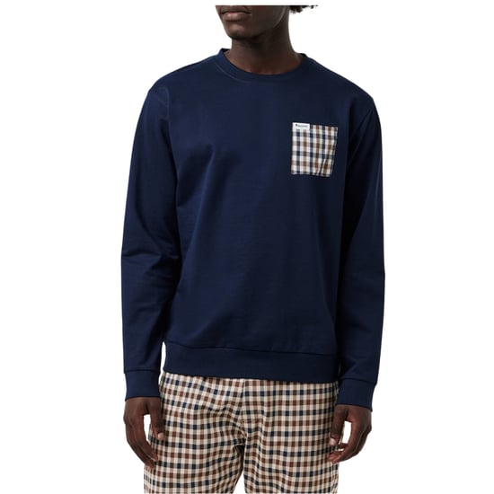 Sudadera Aquascutum Active Macro Iconic Pocket Crewneck Azul Marino - Image 3