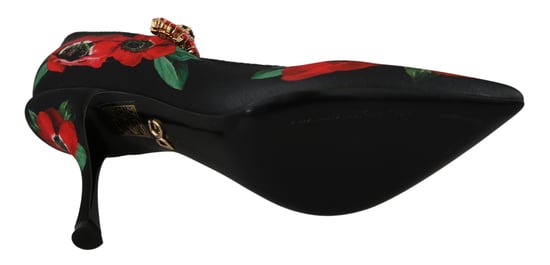 Zapatos de tacón Mary Jane con flores de amapolas - Image 3