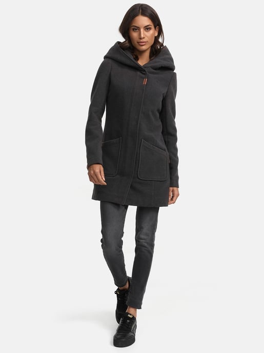Abrigo de invierno Marikoo para mujer con capucha y corte entallado - Image 2