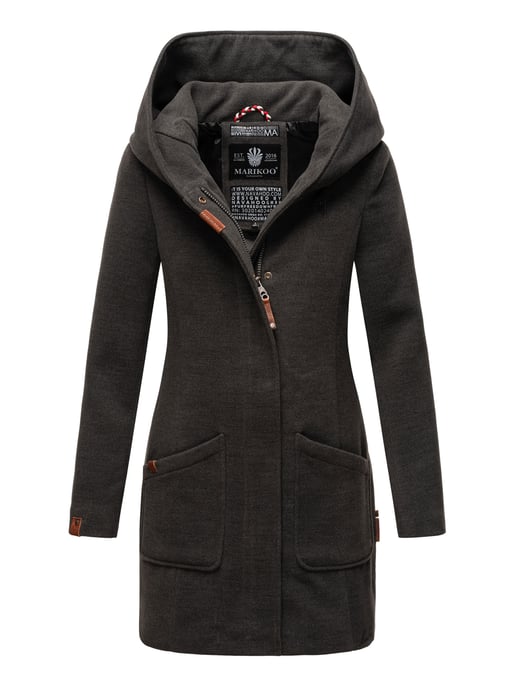 Abrigo de invierno Marikoo para mujer con capucha y corte entallado - Image 5