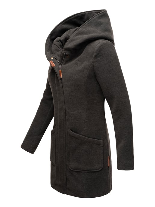 Abrigo de invierno Marikoo para mujer con capucha y corte entallado - Image 6
