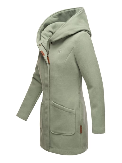 Abrigo de invierno Marikoo para mujer con capucha y corte entallado - Image 2