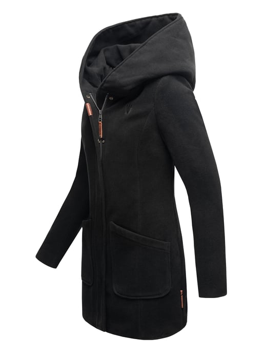 Abrigo de invierno Marikoo para mujer con capucha y corte entallado - Image 5