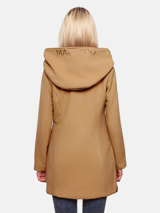 Abrigo de invierno Marikoo para mujer con capucha y corte entallado - Image 4