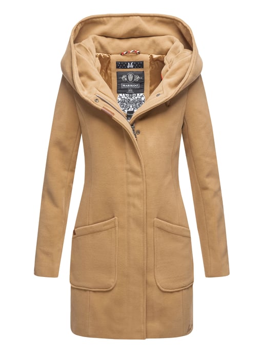 Abrigo de invierno Marikoo para mujer con capucha y corte entallado - Image 5