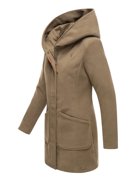 Abrigo de invierno Marikoo para mujer con capucha y corte entallado - Image 6