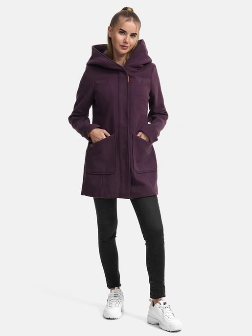 Abrigo de invierno Marikoo para mujer con capucha y corte entallado - Image 2