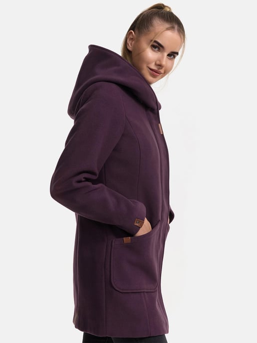 Abrigo de invierno Marikoo para mujer con capucha y corte entallado - Image 3