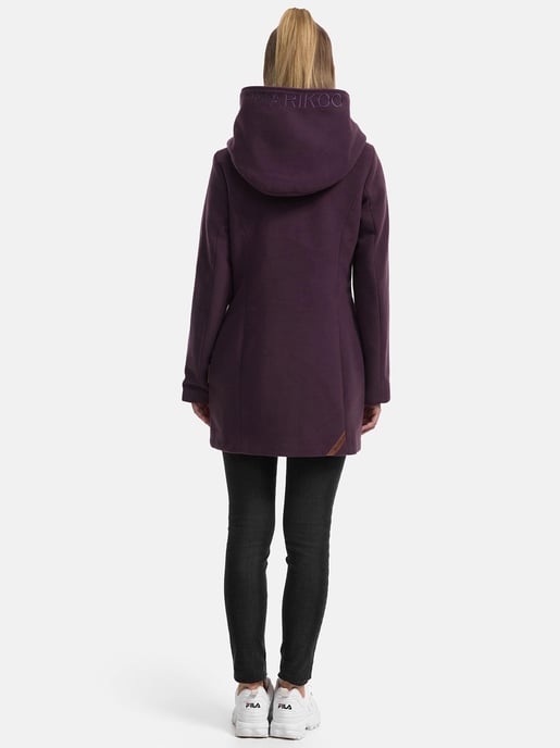 Abrigo de invierno Marikoo para mujer con capucha y corte entallado - Image 4
