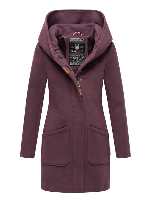 Abrigo de invierno Marikoo para mujer con capucha y corte entallado - Image 5