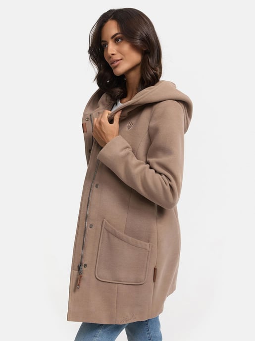 Abrigo de invierno Marikoo para mujer con capucha y corte entallado - Image 2