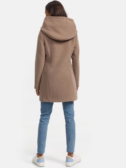 Abrigo de invierno Marikoo para mujer con capucha y corte entallado - Image 4