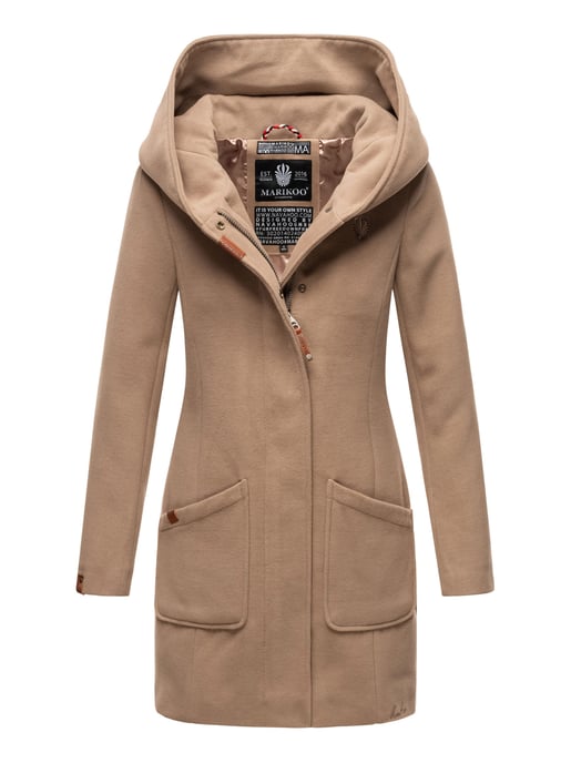 Abrigo de invierno Marikoo para mujer con capucha y corte entallado - Image 5