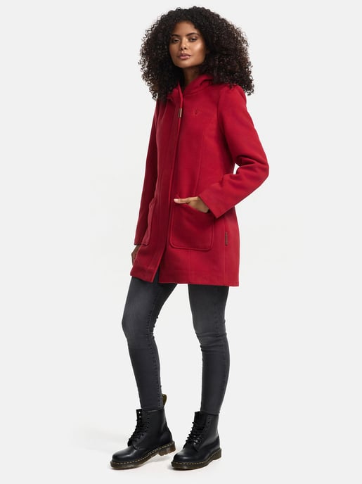 Abrigo de invierno Marikoo para mujer con capucha y corte entallado - Image 2
