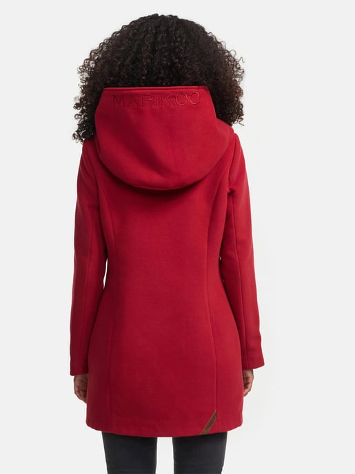 Abrigo de invierno Marikoo para mujer con capucha y corte entallado - Image 4