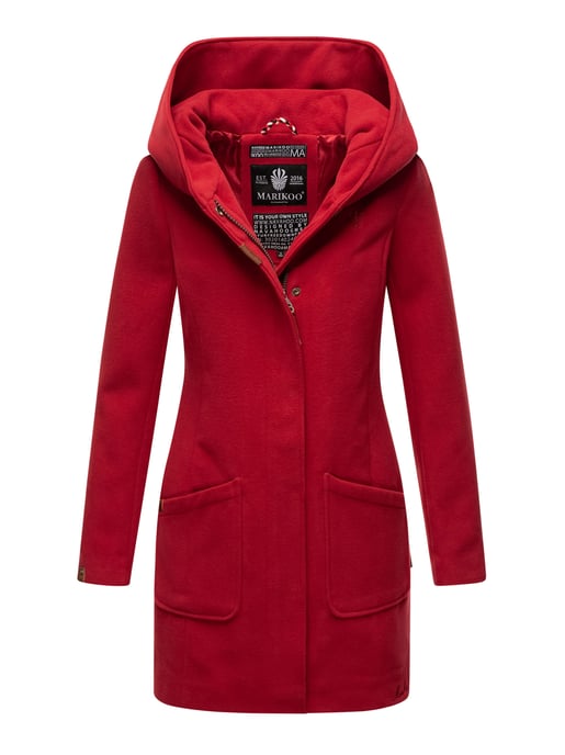 Abrigo de invierno Marikoo para mujer con capucha y corte entallado - Image 5
