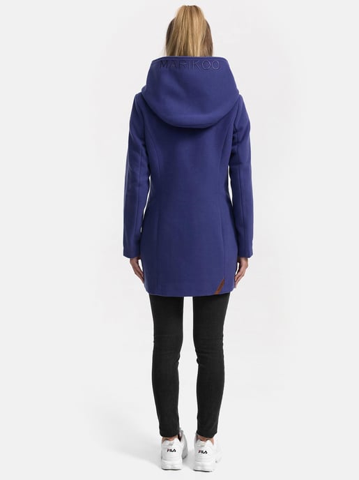 Abrigo de invierno Marikoo para mujer con capucha y corte entallado - Image 3