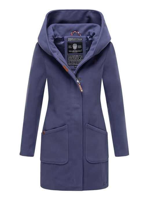 Abrigo de invierno Marikoo para mujer con capucha y corte entallado - Image 4