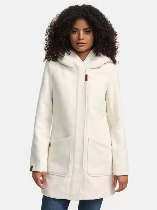 Abrigo de invierno Marikoo para mujer con capucha y corte entallado - Image 2
