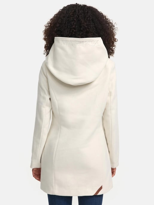 Abrigo de invierno Marikoo para mujer con capucha y corte entallado - Image 3