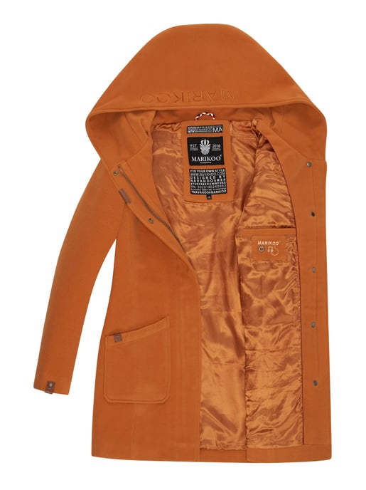 Abrigo de invierno Marikoo para mujer con capucha y corte entallado - Image 4