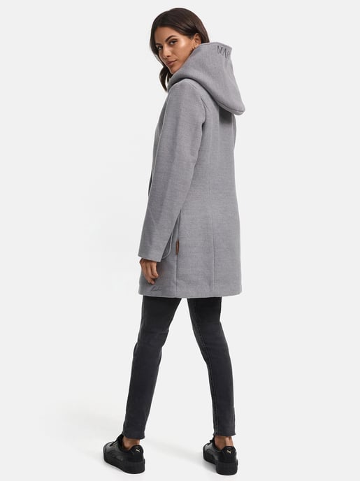 Abrigo de invierno Marikoo para mujer con capucha y corte entallado - Image 4