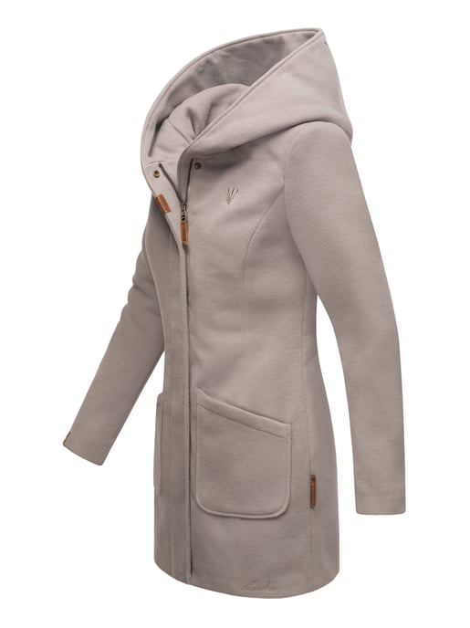 Abrigo de invierno Marikoo para mujer con capucha y corte entallado - Image 2