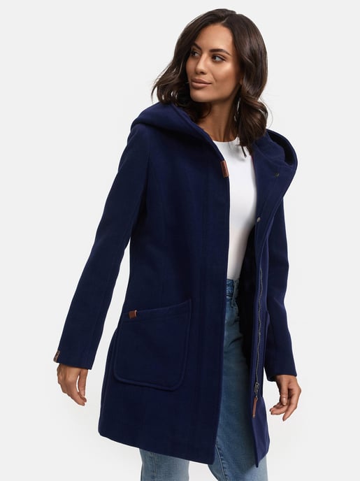 Abrigo de invierno Marikoo para mujer con capucha y corte entallado - Image 2