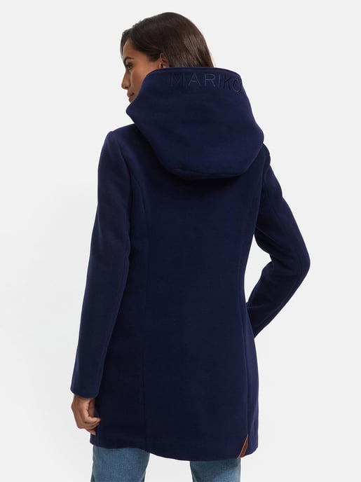 Abrigo de invierno Marikoo para mujer con capucha y corte entallado - Image 4