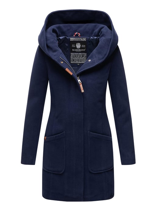 Abrigo de invierno Marikoo para mujer con capucha y corte entallado - Image 5