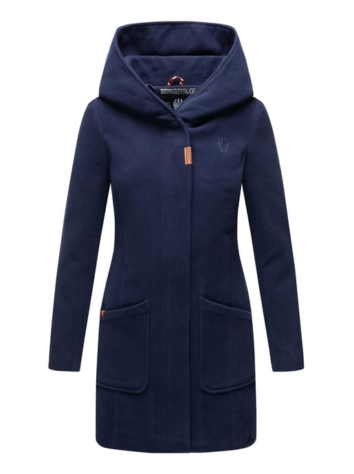 Abrigo de invierno Marikoo para mujer con capucha y corte entallado - Image 6