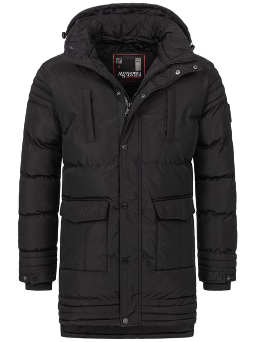 Chaqueta de invierno para hombre Alessandro Salvarini AS285 con forro de borreguito y capucha extraíble - Image 1