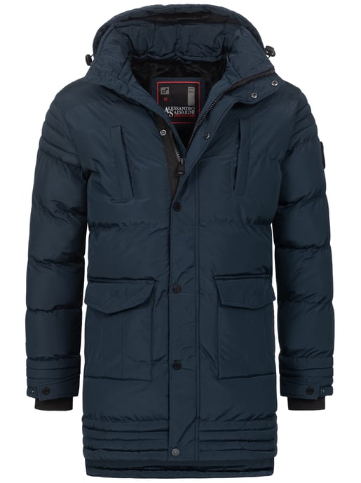 Chaqueta de invierno para hombre Alessandro Salvarini AS285 con forro de borreguito y capucha extraíble - Image 1