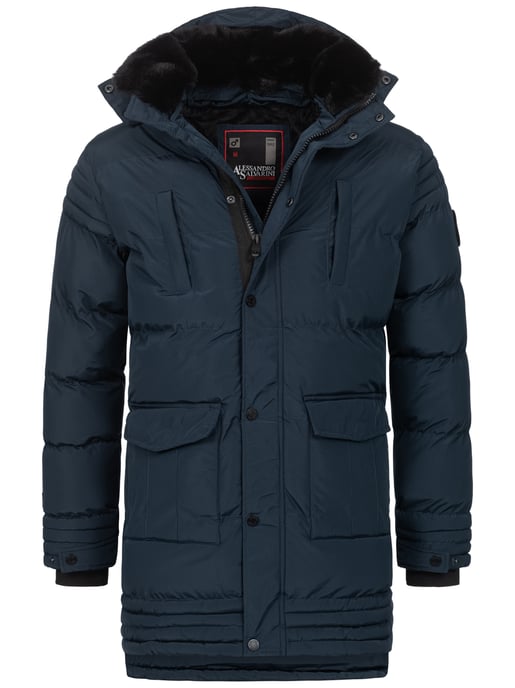 Chaqueta de invierno para hombre Alessandro Salvarini AS285 con forro de borreguito y capucha extraíble - Image 2