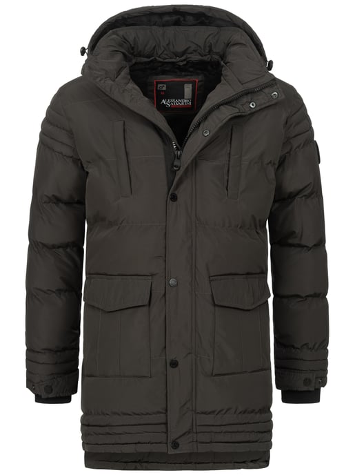 Chaqueta de invierno para hombre Alessandro Salvarini AS285 con forro de borreguito y capucha extraíble - Image 1