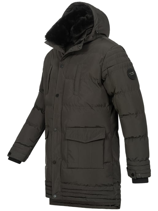 Chaqueta de invierno para hombre Alessandro Salvarini AS285 con forro de borreguito y capucha extraíble - Image 4