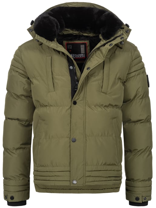 Chaqueta de invierno para hombre Alessandro Salvarini AS-281 con forro de borreguito y capucha extraíble - Image 1