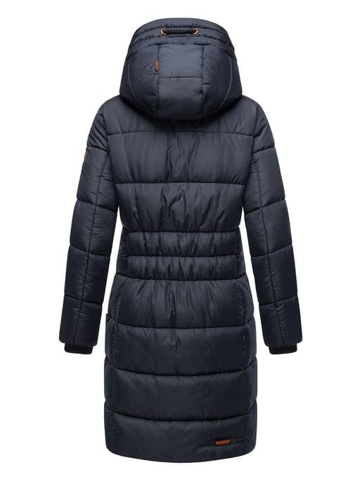 Marikoo abrigo de invierno mujer – Largo acolchado con capucha y bolsillos - Image 5