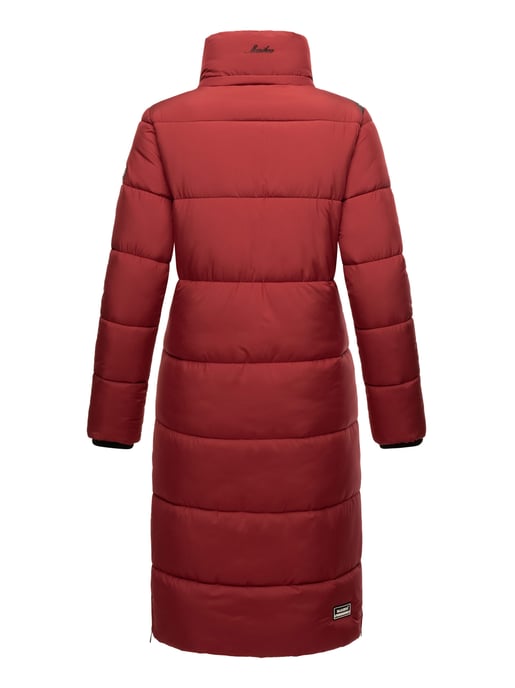Marikoo abrigo de invierno mujer – Largo acolchado con capucha desmontable - Image 6