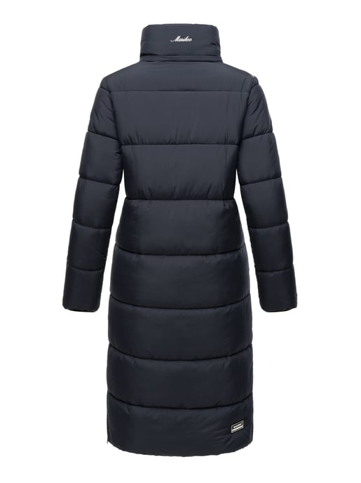 Marikoo abrigo de invierno mujer – Largo acolchado con capucha desmontable - Image 4
