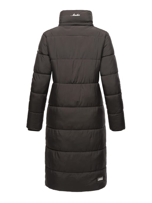 Marikoo abrigo de invierno mujer – Largo acolchado con capucha desmontable - Image 5